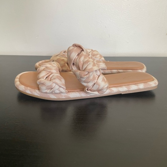 NWOT Universal Thread Meg Knotted Slide Sandals Almond Brown Women’s Size 6 - Picture 6 of 9